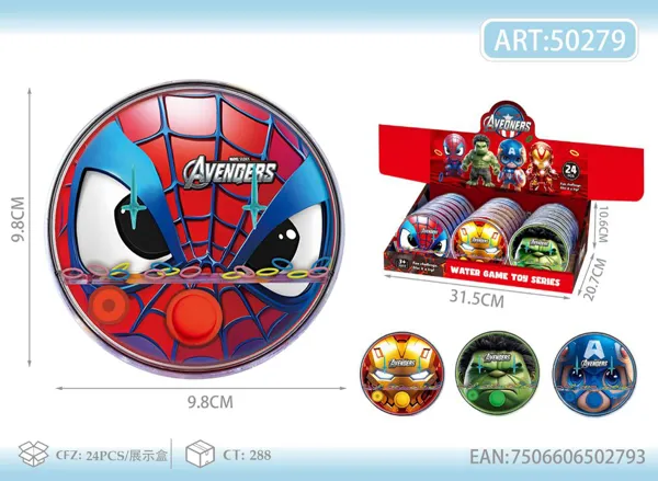 Consola de juego de agua transparente de Avengers