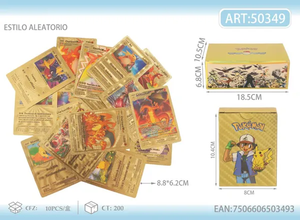 Cartas doradas de Pokémon (color oro)