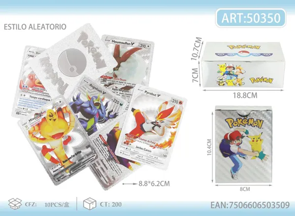 Cartas doradas de Pokémon (color plata)