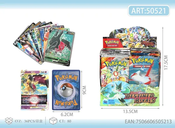 Cartas de Pokémon en caja