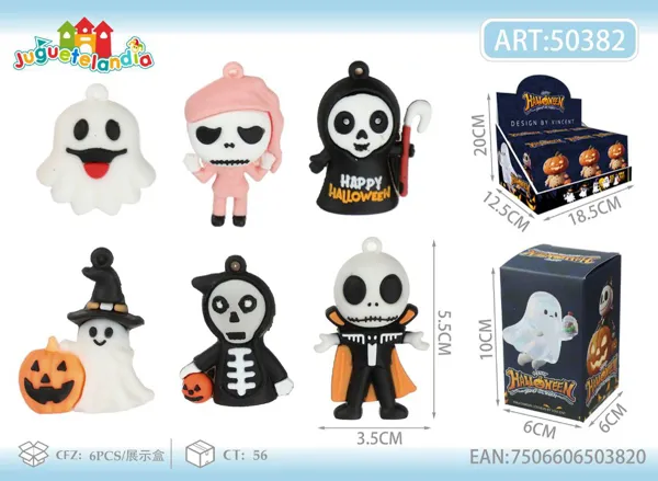 Caja sorpresa de figura de resina de Halloween