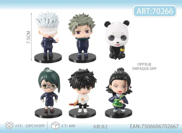 Figura de Jujutsu Kaisen (set de 6 modelos)