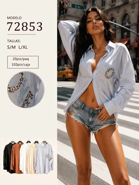 Camisa de botones con estampado