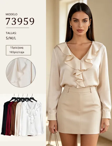 Blusa con volantes