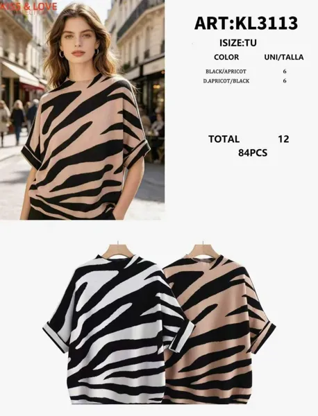 Suéter estampado cebra
