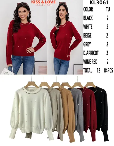 Suéter con perlas
