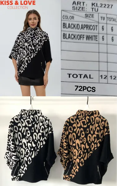 Suéter de punto con estampado animal