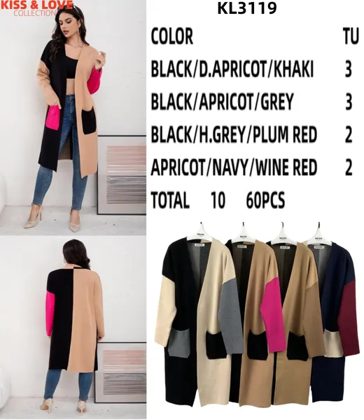 Cardigan de bloque de color