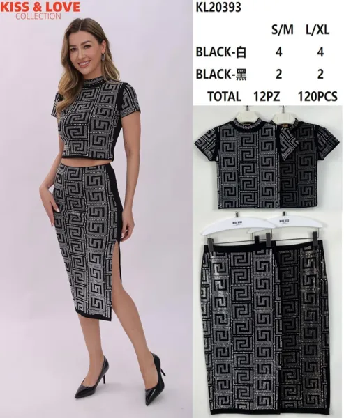 Conjunto de top y falda