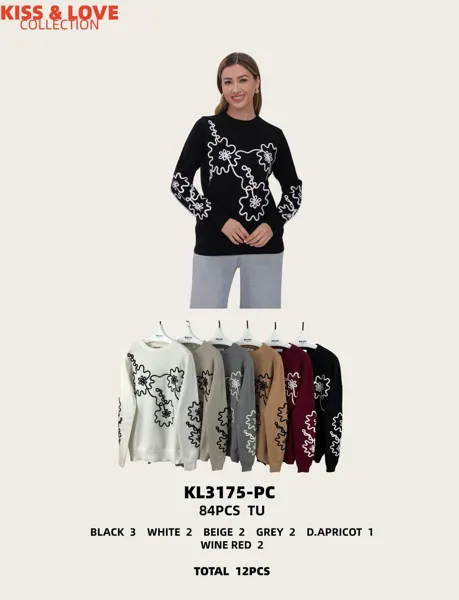 Suéter con estampado floral