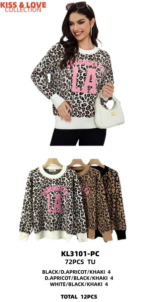 Suéter estampado animal print LA