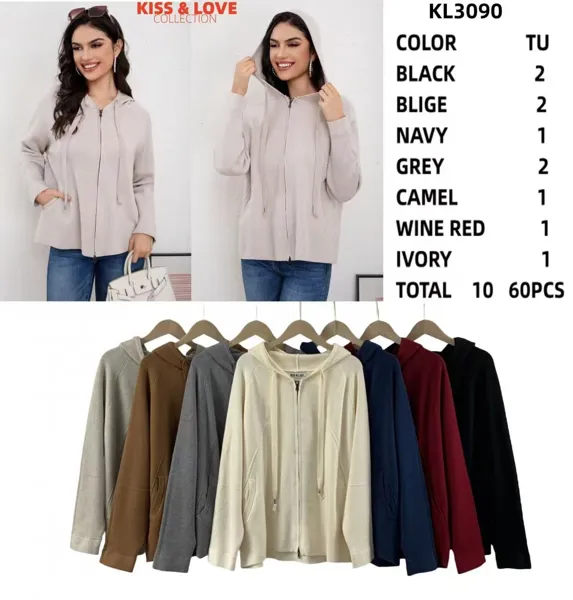 Sudadera con capucha y cremallera
