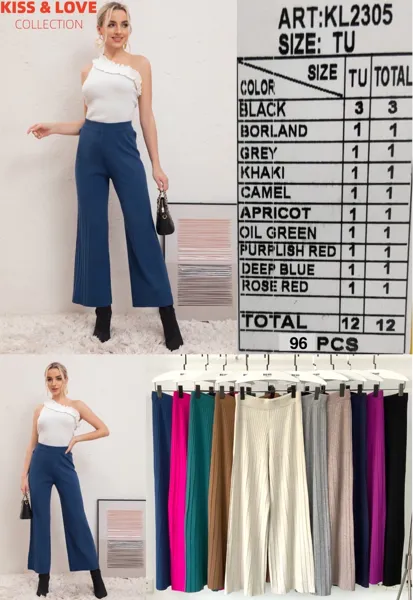 Pantalones acampanados de punto