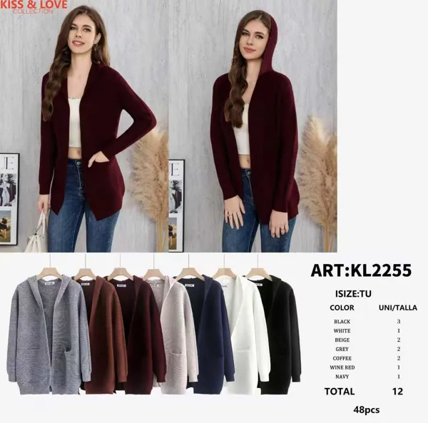 Cardigan con capucha