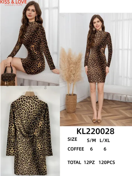 Vestido estampado animal print