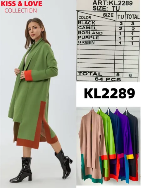 Cardigan con aberturas laterales