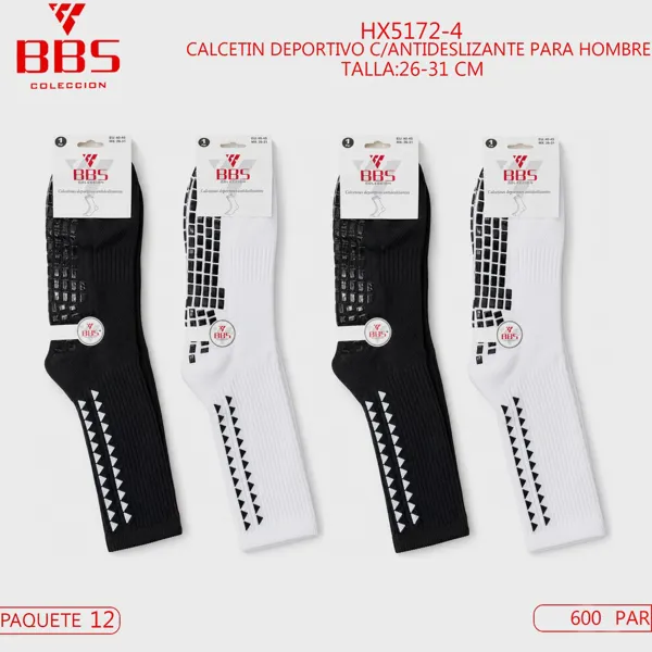 Calcetines deportivos antiderrapantes para caballero