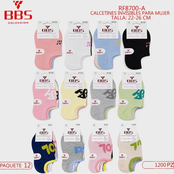 Calcetines invisibles estampados para mujer