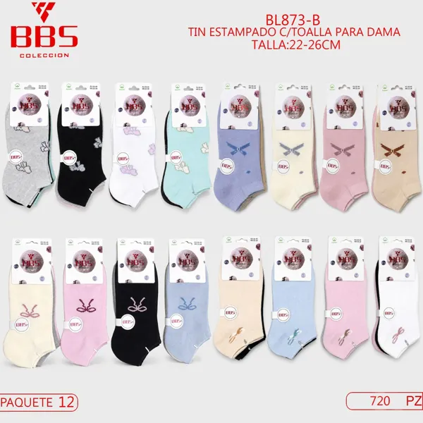 Calcetines estampados afelpados para dama