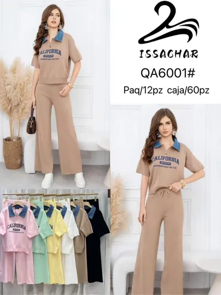 Conjunto tipo polo con estampado California