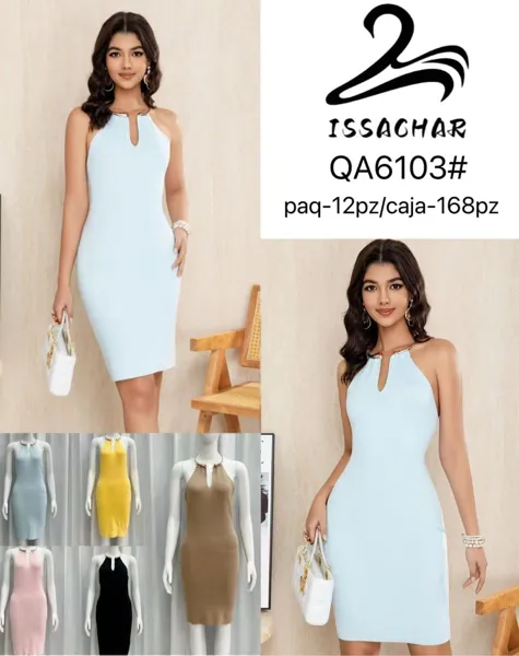 Vestido con cuello halter