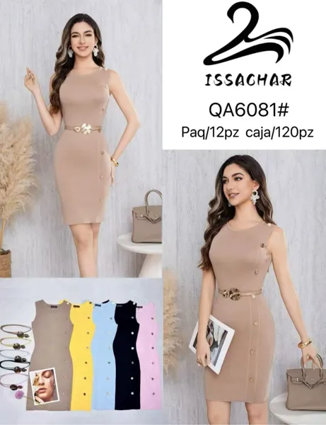 Vestido con botones laterales