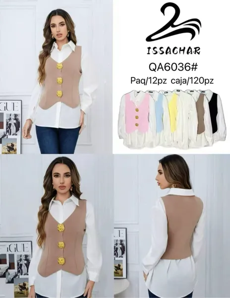 Conjunto de camisa con chaleco