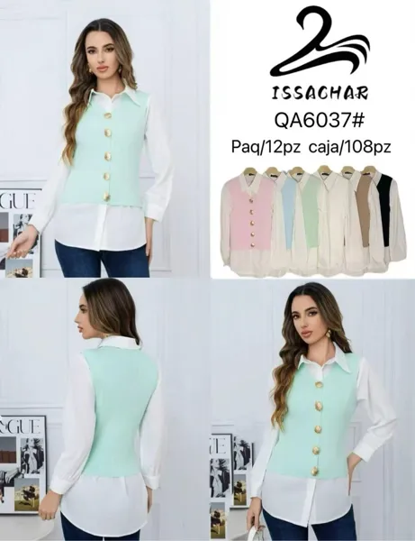 Blusa con chaleco integrado