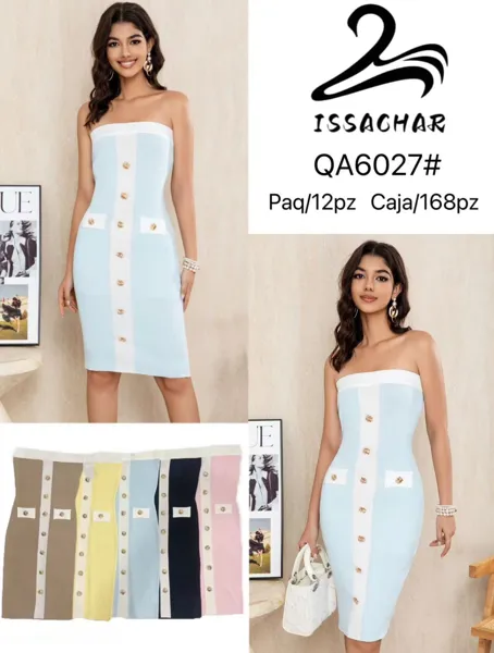 Vestido tipo corset con botones