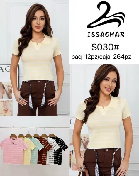 Blusa polo a rayas