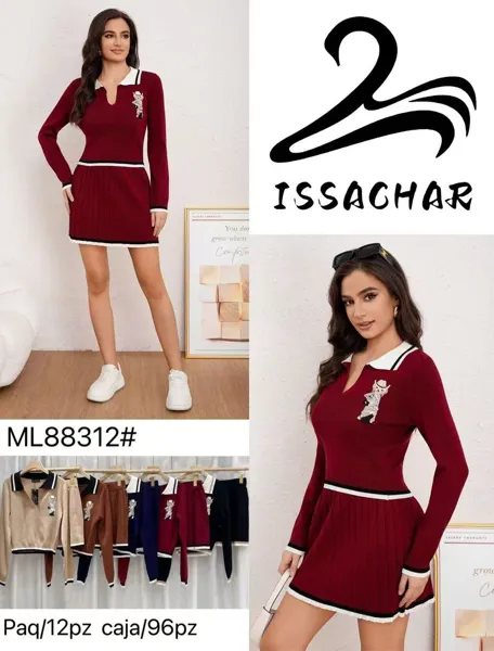 Vestido tipo polo con diseño