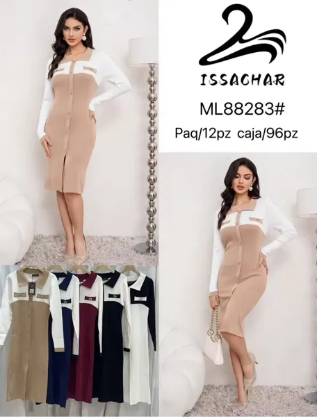 Vestido tipo polo con botones