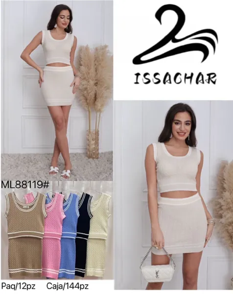 Conjunto de top y falda