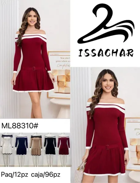 Vestido corto de hombros descubiertos