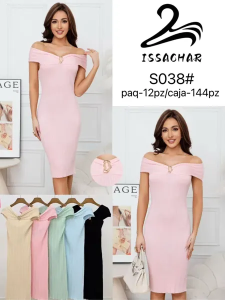 Vestido con escote de hombros descubiertos