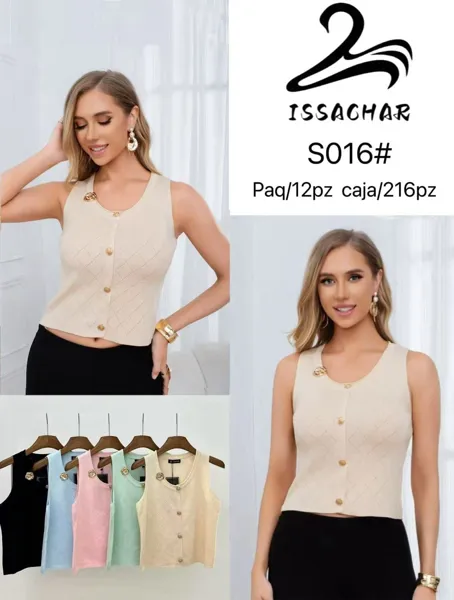 Blusa tejida con botones