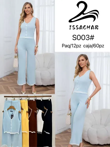 Conjunto de top sin mangas y pantalón
