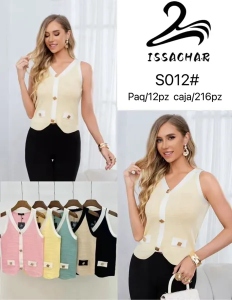 Blusa tipo chaleco con botones