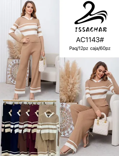 Conjunto de suéter con capucha y pantalón