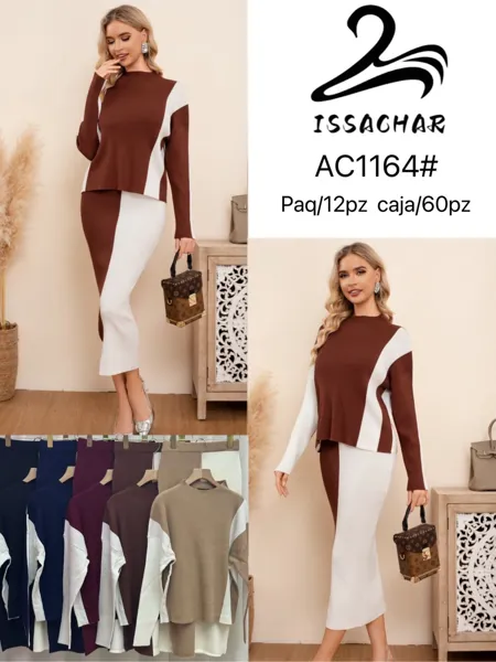Conjunto de suéter y falda