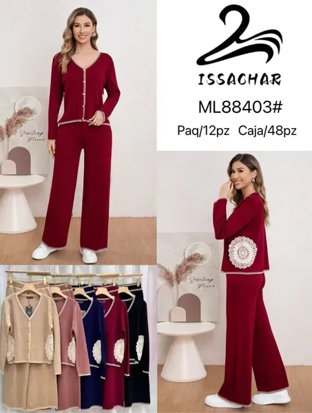 Conjunto de suéter y pantalón