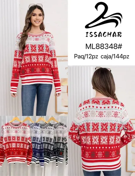 Suéter navideño estampado