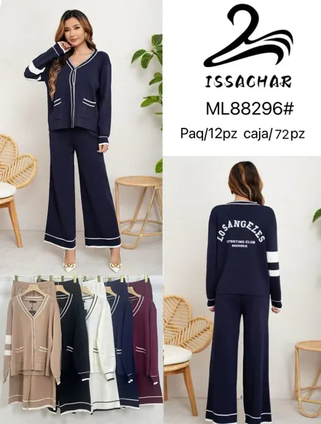 Conjunto de cárdigan y pantalón