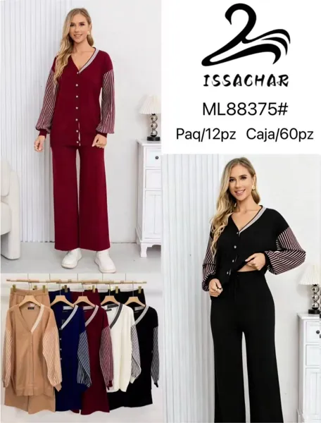 Conjunto de cárdigan y pantalón