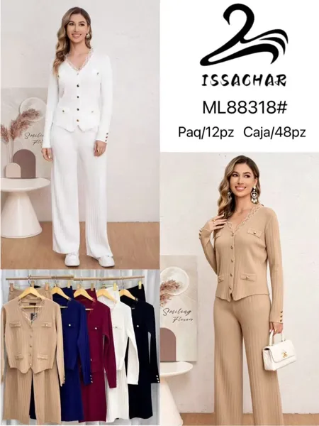 Conjunto de cárdigan y pantalón