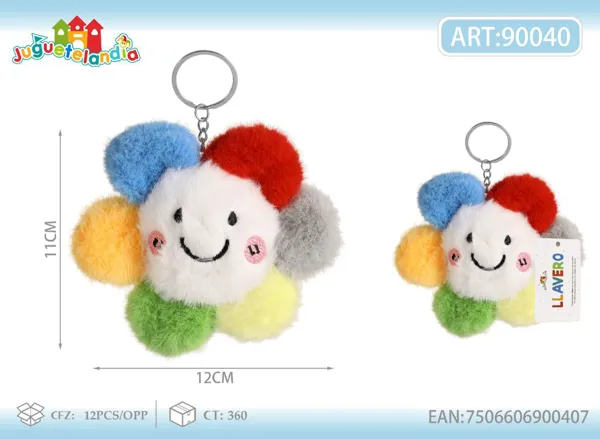 Llavero de peluche de girasol (4 pulgadas)
