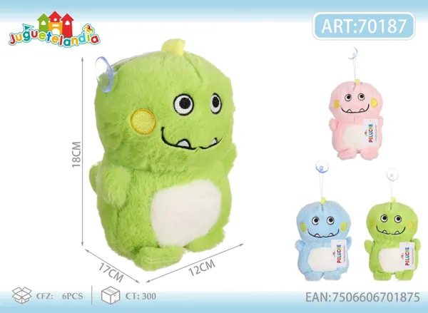 Peluche de dinosaurio tierno de pelo suave (20 cm)
