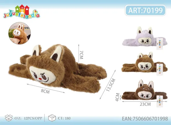 Peluche de Labubu tipo pulsera slap (15 cm)
