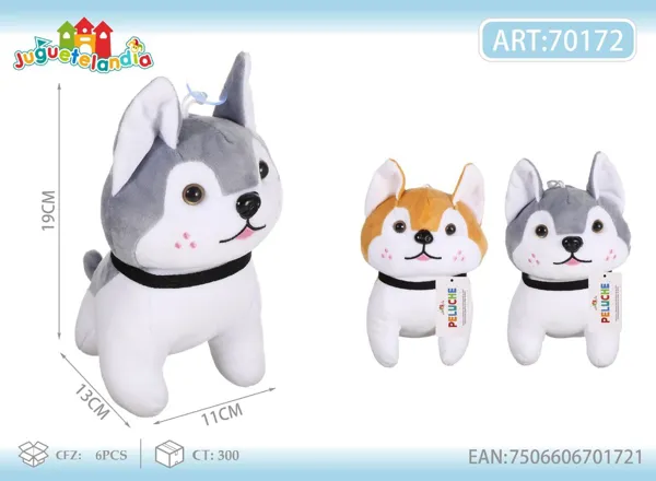 Peluche de perro diamante (17-20 cm)