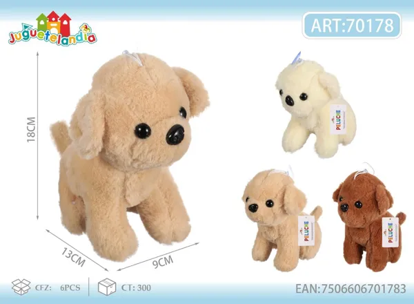 Peluche de perrito peludo (7 pulgadas)